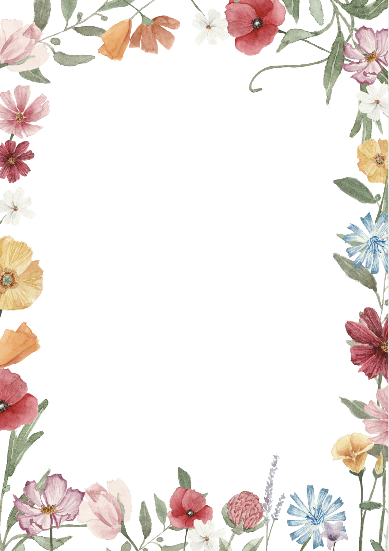 Watercolor floral background